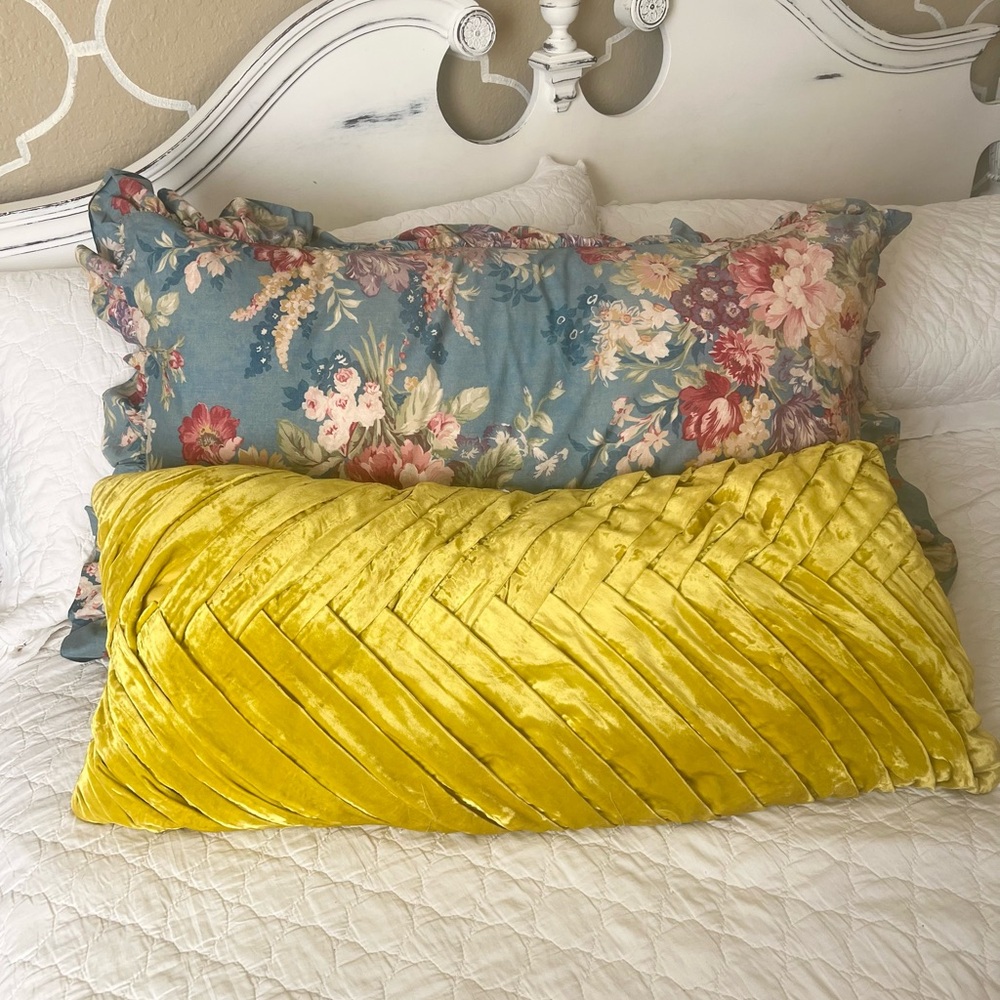 Opalhouse by Target Luxe Velvet Oversized Lumbar Pillow Bright Chartreuse Green